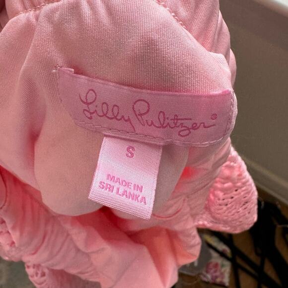 Lilly Pulitzer Wiley Tube Top in Coral Reef Tint Pink, Size Small | Lace Summer - Picture 6 of 11